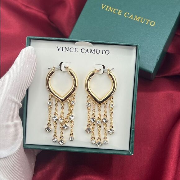 Vince Camuto Gold and Silver Dangle Earrings - Picture 1 of 4